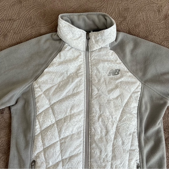 NEW BALANCE Women's Fleece Jacket with Ombre Quilted Overlay SIZE L - Picture 3 of 7